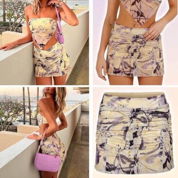 NWT TIGER MIST Esme Floral Mesh Mini Skort Sz Small - Picture 1 of 7